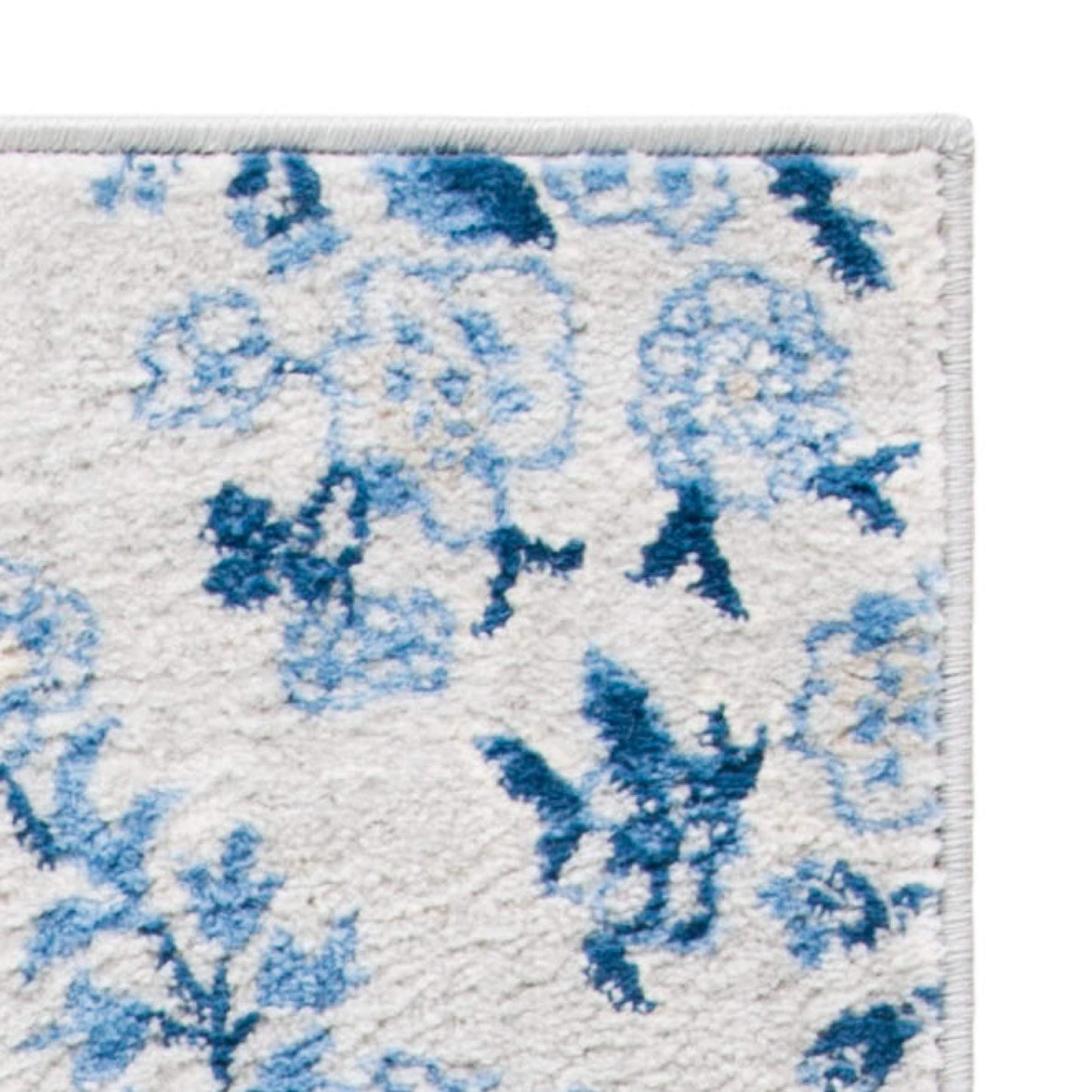 SAFAVIEH Brentwood Collection 5'3" x 7'6" Cream/Blue BNT856D Floral Shabby Chic Trellis Non-Shedding Living Room Bedroom Dining Home Office Area Rug