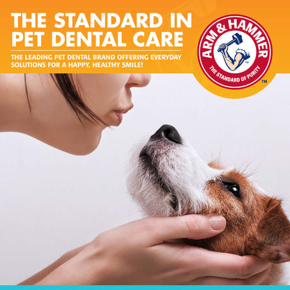 Arm & Hammer for Pets Fresh Breath Enzymatic Dog Dental Care Kit - Includes Dog Toothpaste, Dual Sided Toothbrush and Fingerbrush - Bad Breath Treatment, Chicken Flavor, 2.5 Ounce