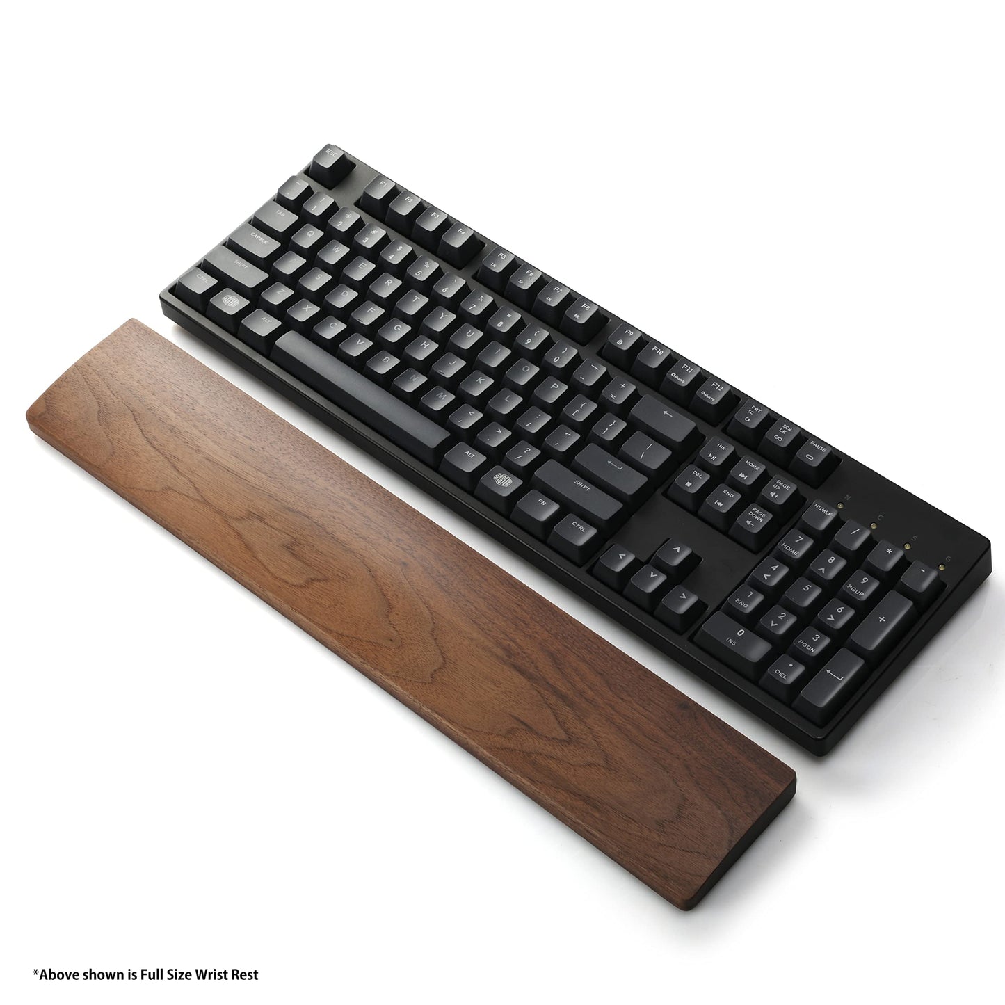 Faluber Wooden Wrist Rest, 12-inch Length and 20mm Thickness for Compact Keyboard, Walnut Wood Palm Rest, Ergonomic Design for Mechanical Gaming Keyboard, Stain Resistant (Small, Walnut Wood)