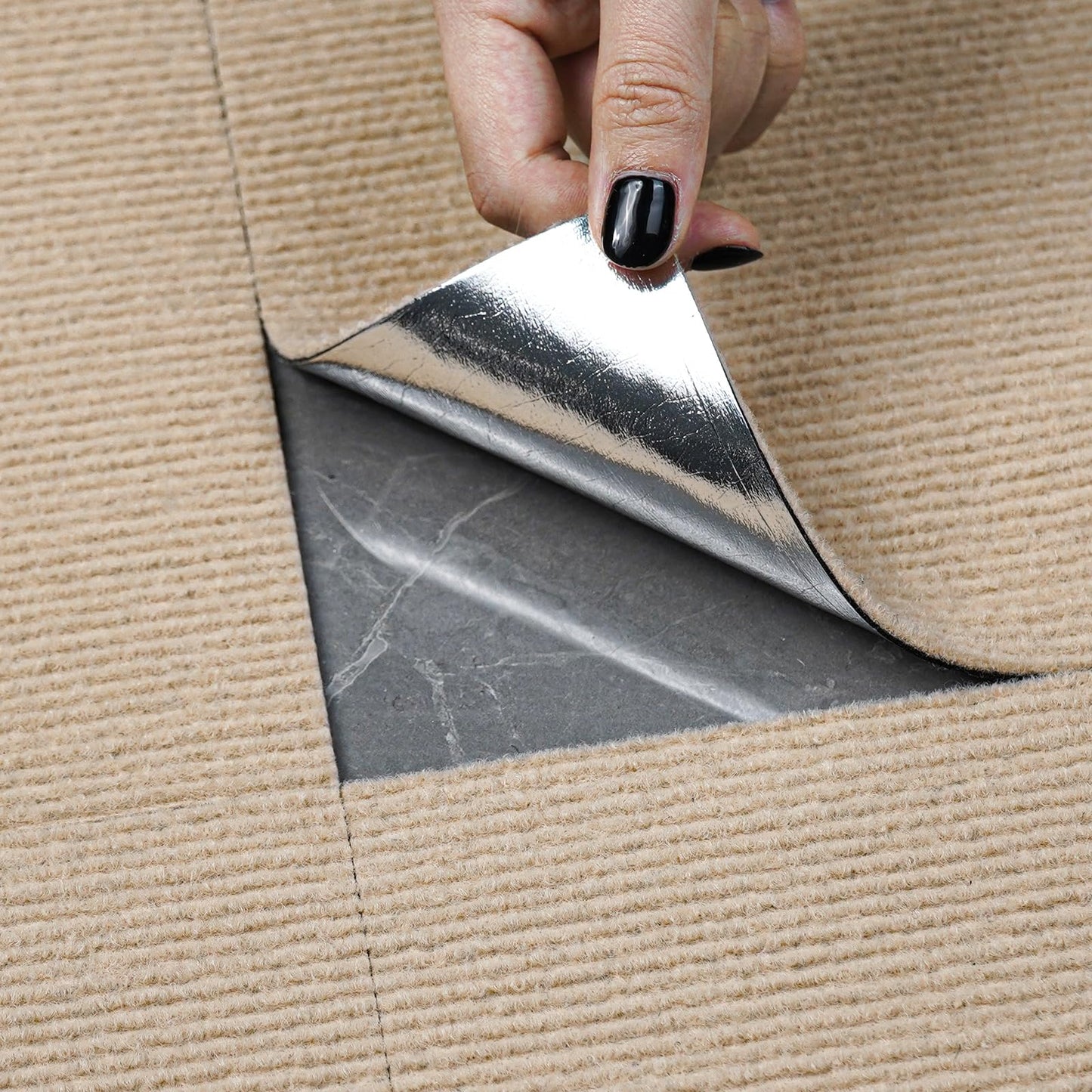 CUCOS 24" x 24" Peel and Stick Carpet Tiles, Soft Pad, Non-Slip, DIY for Bedroom, Living Room - 20 PCS