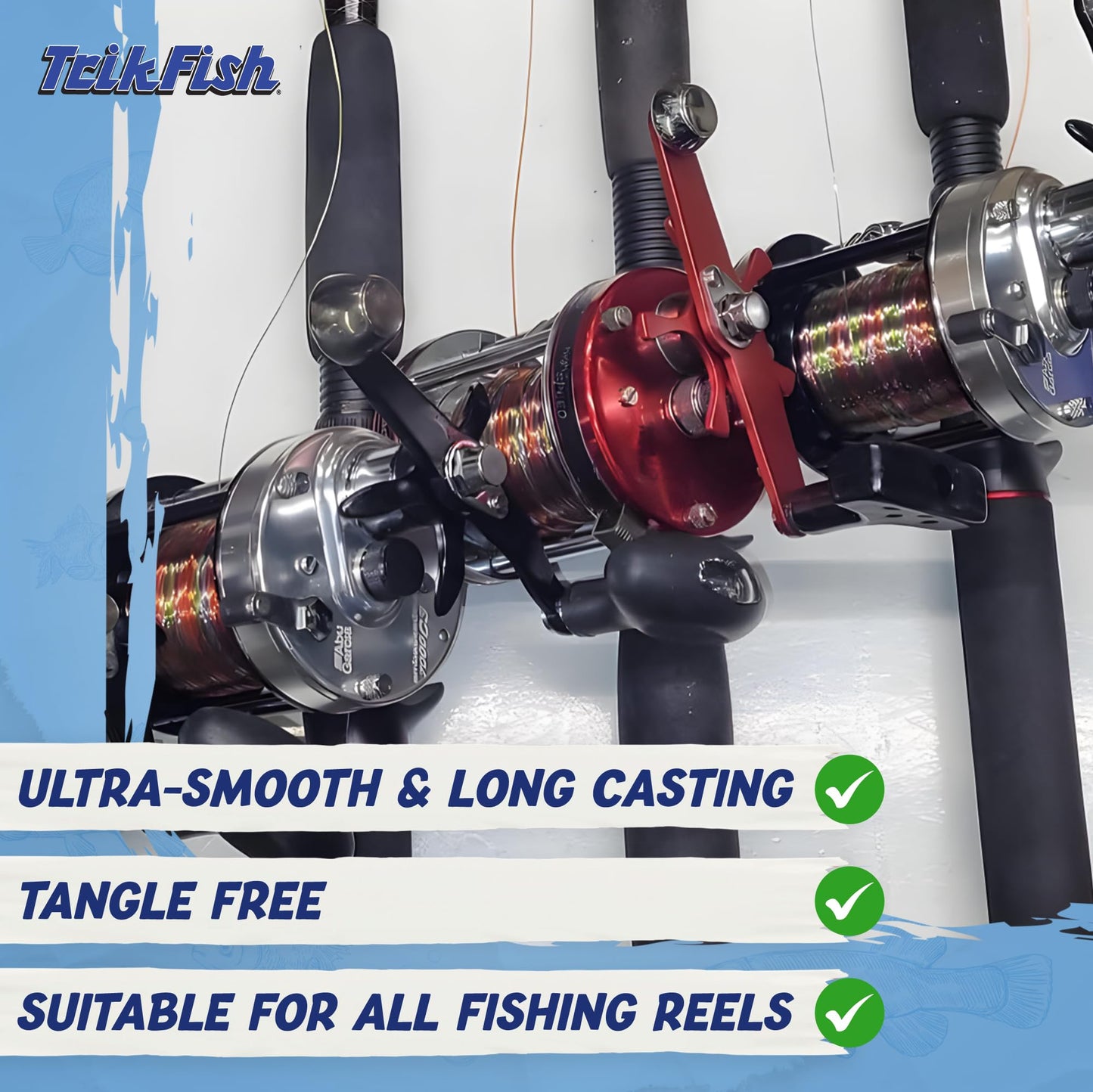TrikFish Armor Tough Camouflage Monofilament Fishing Line - Stealthy & Strong - Camo Monofilament Line for Freshwater & Saltwater Fishing - Bulk 1/4LB Spool of Mono