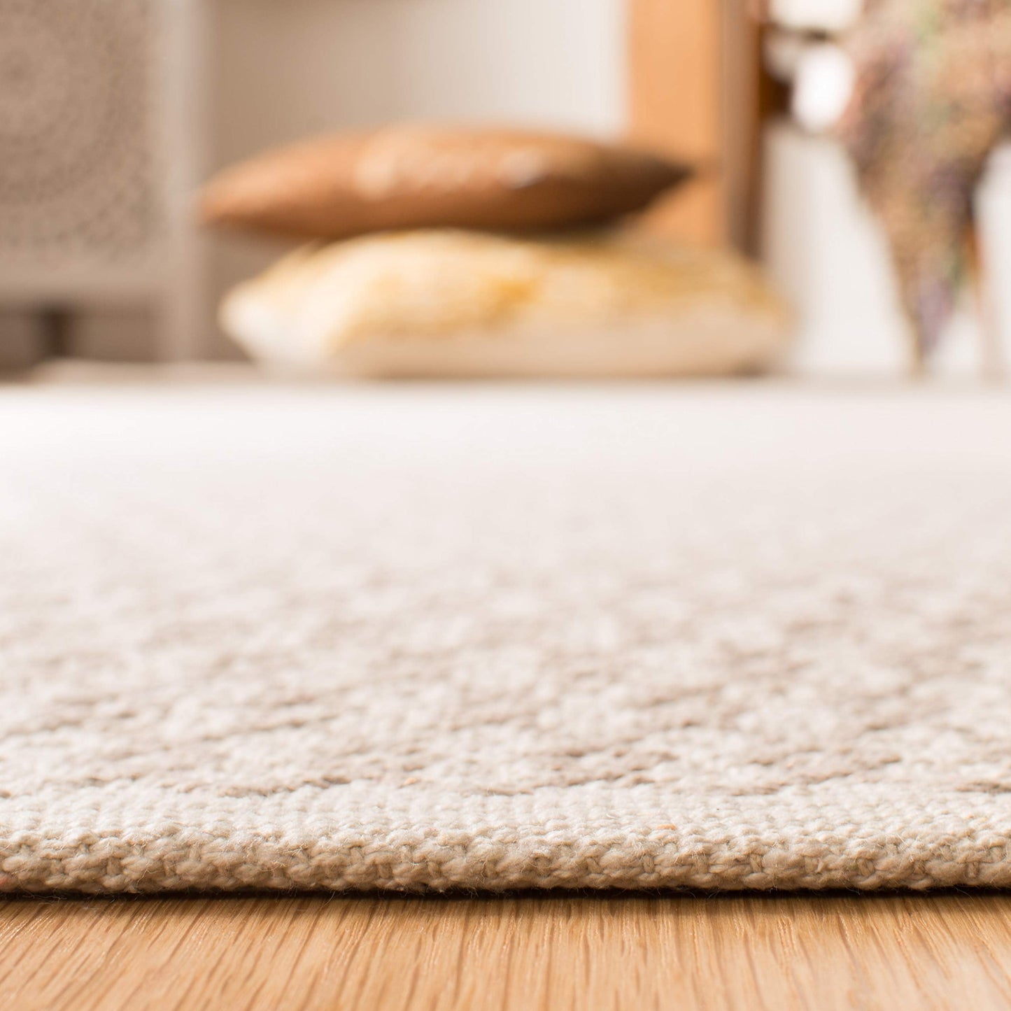 SAFAVIEH Montauk Collection Runner Rug - 2'3" x 12', Ivory & Grey, Handmade Flat Weave Boho Farmhouse Cotton, Ideal for High Traffic Areas in Living Room, Bedroom (MTK339A)
