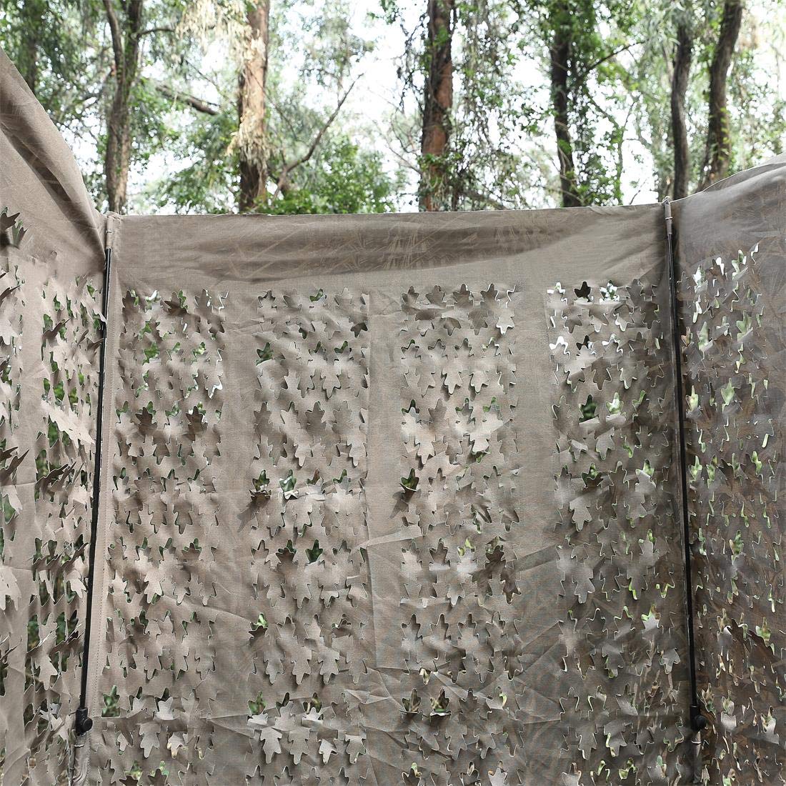 AUSCAMOTEK Ground Blind 5×10 Feet for Deer Hunting Duck Blinds Camouflage Pattern Height Adjustable - Dry Reed