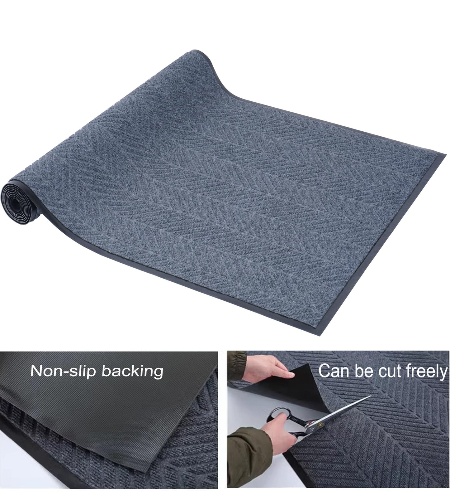 uyoyous Front Door Mat 3' X 10' Commercial Entrance Mats Heavy Duty Indoor Outdoor Hallway Rugs with Non-Slip Back Carpet for Hallway,Entryway,Home,High Traffic Area