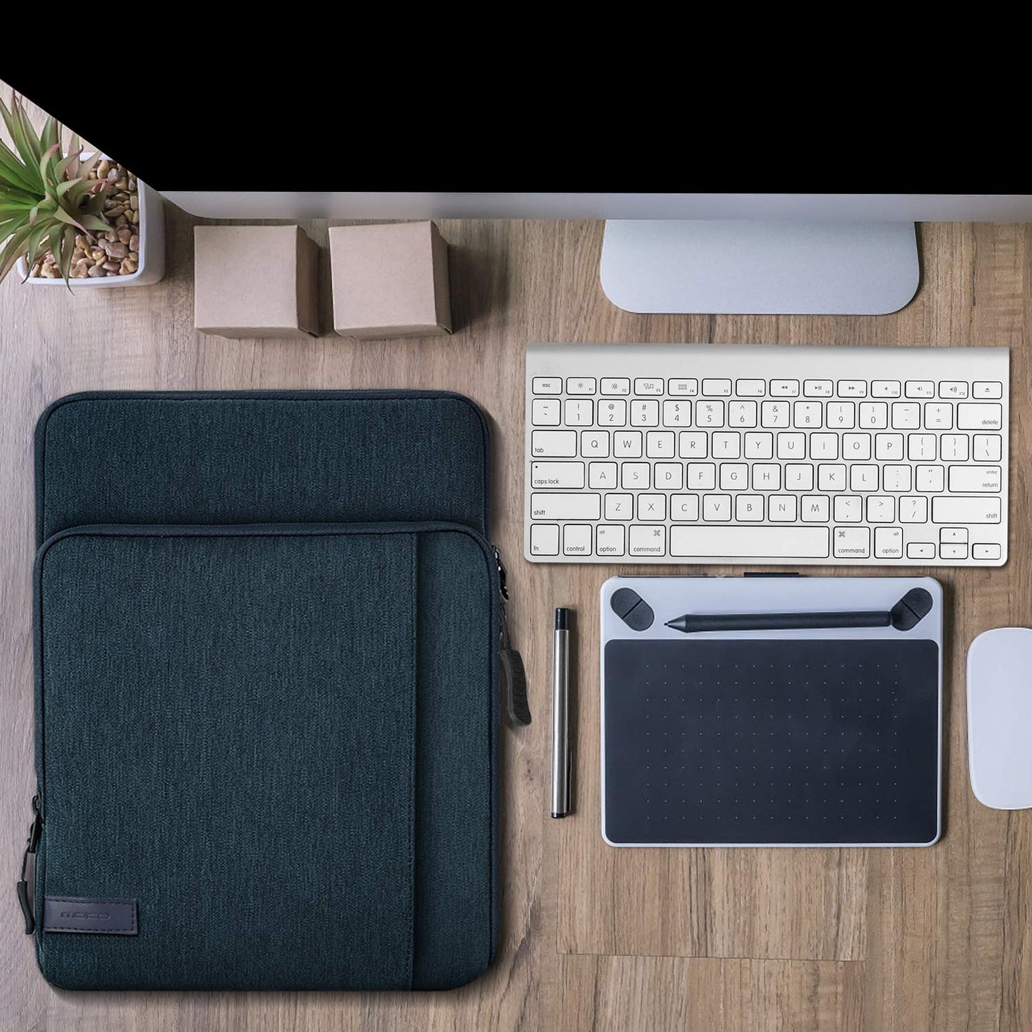 MoKo 10-13 Inch Tablet Sleeve Bag Carrying Case with Pockets Fits New 13-inch iPad Air M4 2026 & Pro M5,Pro 12.9/11,iPad 10th/Air 5/4th 10.9,i-Pad 7/8/9th 10.2, Galaxy Tab S8+/S9+ 12.4, Indigo