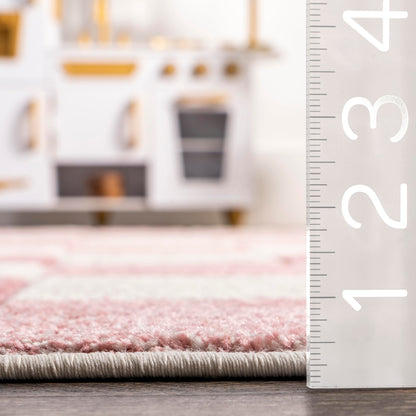 nuLOOM Aubrey Checkered Kids Area Rug, 4x6, Pink
