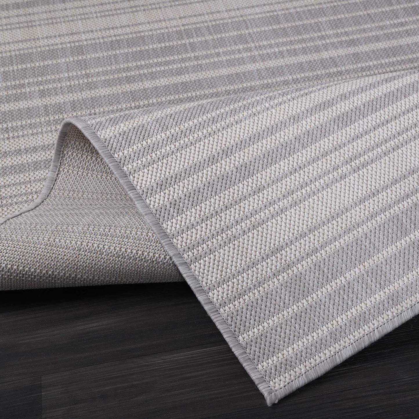 Luul Home Stripe Outdoor Rug 5x7 Washable Outside Carpet for Indoor Patio Porch Waterproof Easy Cleaning Non Shedding Area Rugs Gray 5 x 7