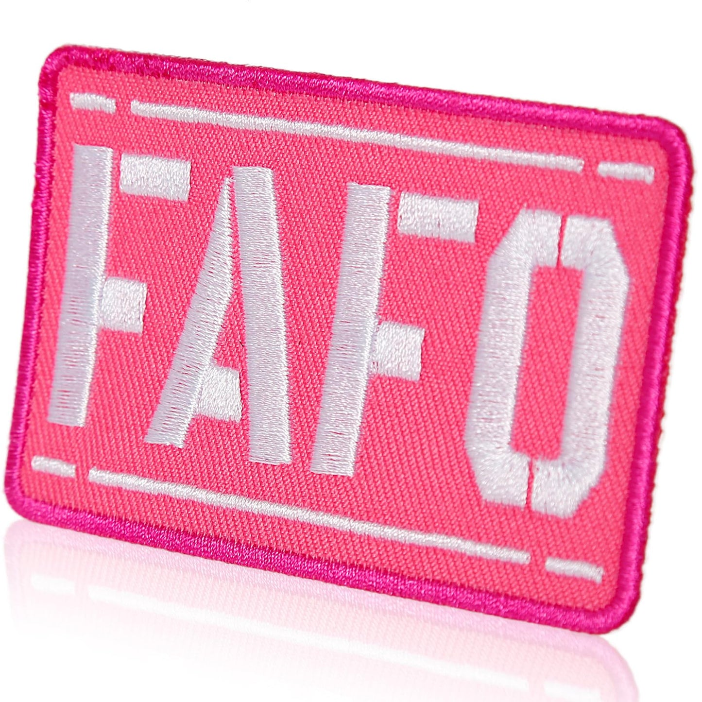 XMJY Pink Hook and Loop Patches - Fuck Around and Find Out Patch, Funny Embroidered Meme Patch, FAFO Patch for Backpacks, Dog Harnesses, Army Vests, Jackets, Jeans, Hats, Helmets