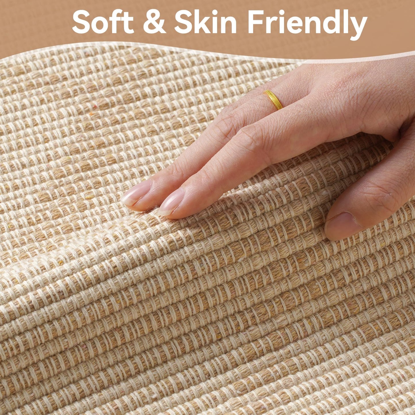 QiCaiJia 2x4 Entryway Area Rugs, Washable Kitchen Rug, Low-Pile Small Runner with Non-Slip Backing, Durable Doormat, Soft Woven Rugs for Bathroom Bedroom Hallways Entrance Indoor (2'x4', Brown)