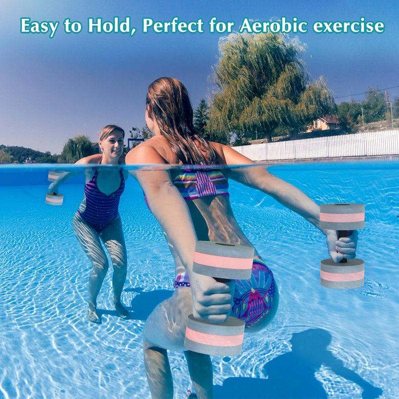 Water Dumbbells Set of 2 - High-Density EVA Foam for Pool Resistance Training | Ideal for Water Aerobics