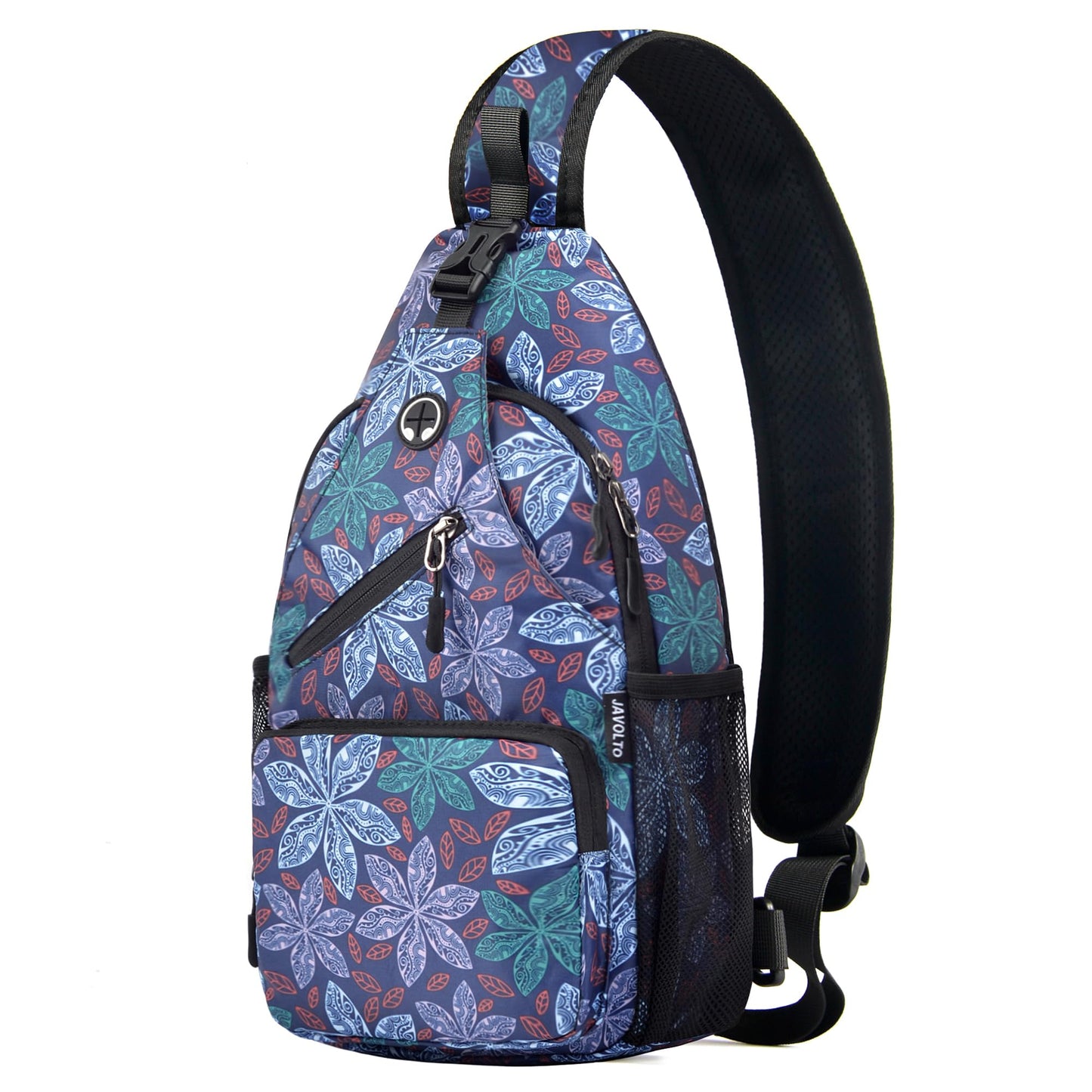 Javolto Crossbody Bags Sling Backpack，Multipurpose Cross body Shoulder Bag for Men and Women Chest Bag Travel Hiking Daypack-Foliage