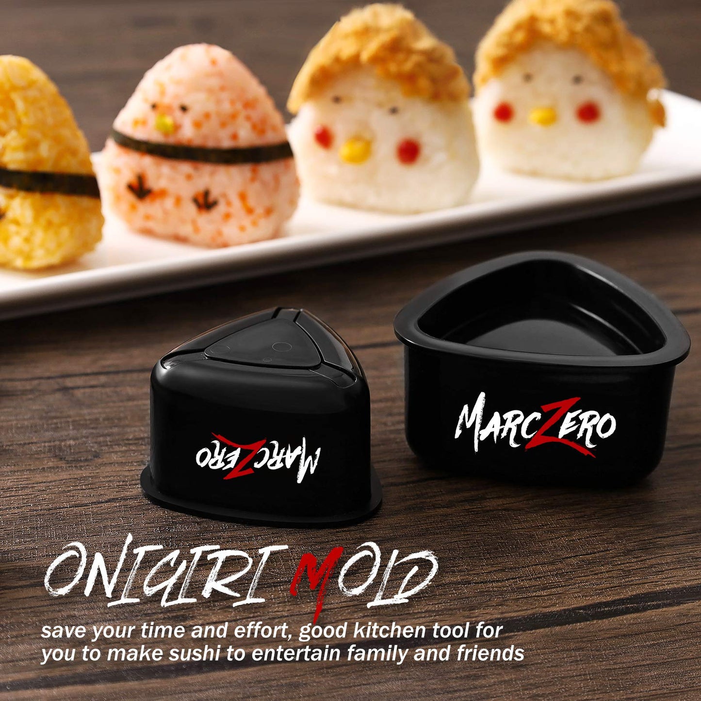 MarcZero Sushi Making Kit, 22 in 1 Bazooka Roller With Bamboo Mat, Knife, Chopsticks, Molds, DIY Machine for Beginner