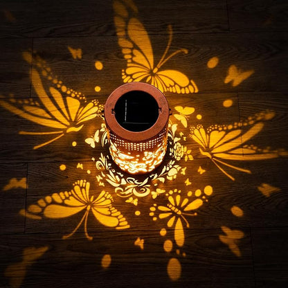Boho Solar Lanterns Outdoor Birthday Gifts for Women Mom Grandma Metal Hanging Solar Powered Unique Garden Decorative LED Lights for Outside Yard Patio Lawn Porch Decor