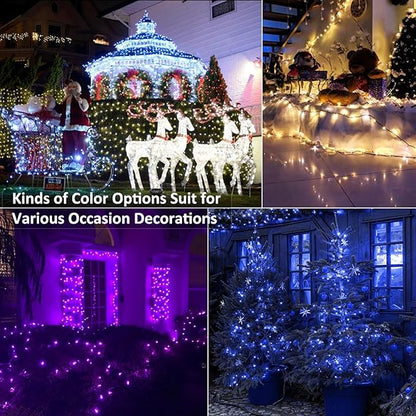 BrizLabs RGBW Christmas Lights, 98.5FT 300 LED Color Changing String Lights with Remote, Warm White Christmas Light, Twinkle Mini Light Dimmable Xmas Tree Light for Indoor Outdoor Xmas Halloween Party