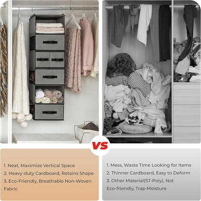 GRANNY SAYS Hanging Closet Organizer 6 Shelves, Closet Organizers and Storage