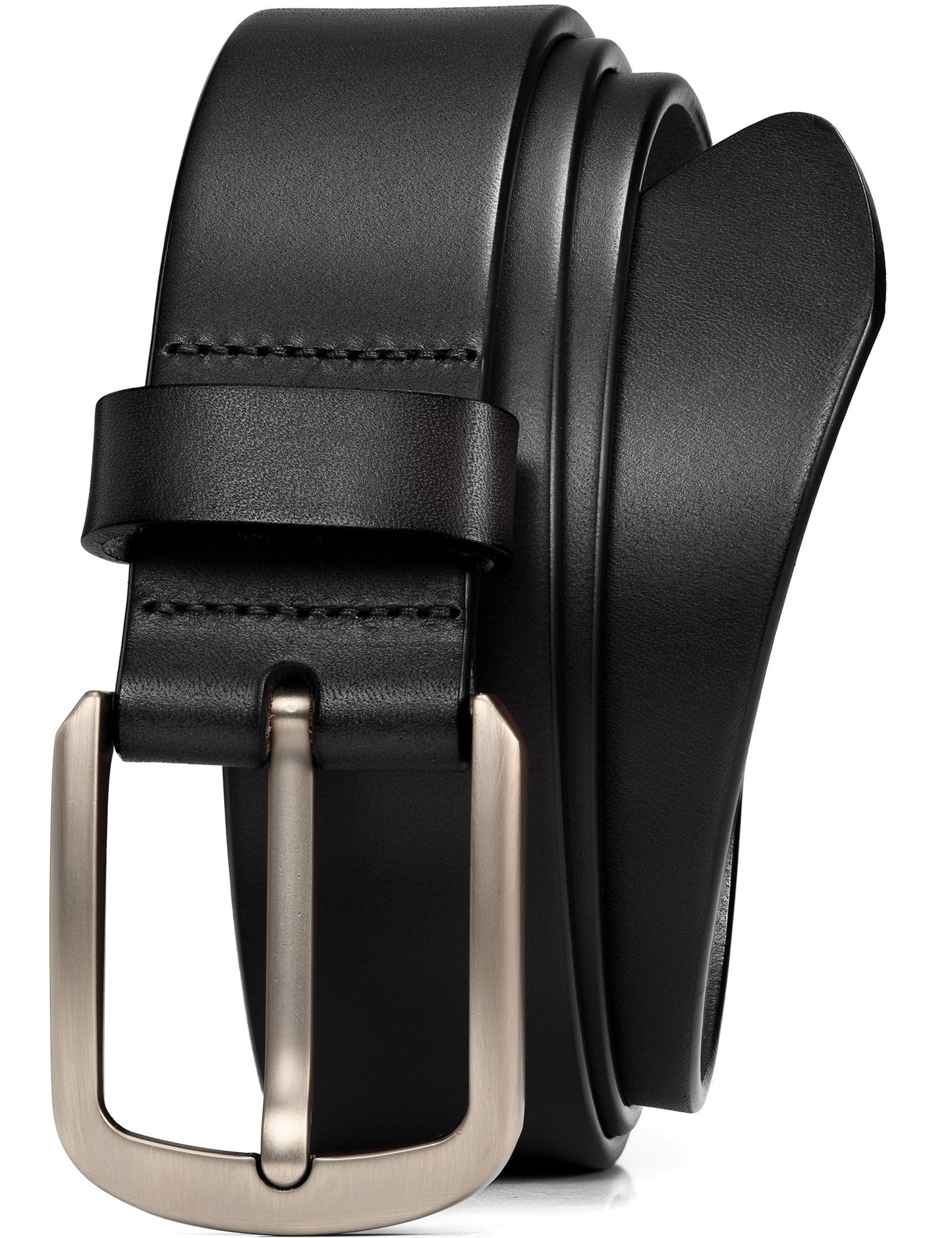 WOLFANT 1.5" Top Full Grain Leather Belt for Men in Gift Box,100% Italian Real Solid Leather