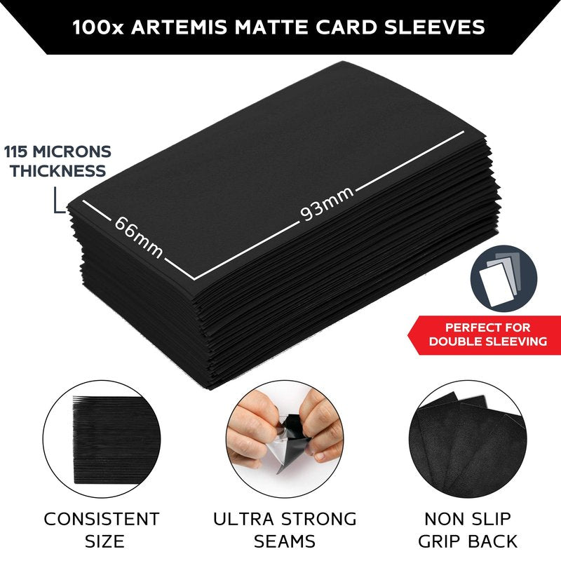 Quiver Time Trading Card Deck Blocks and Card Sleeve Bundle Fits Magic: the Gathering Cards & Other TCGs – 5x 80+ Standard Deck Box with 2 Dividers/Box + 500 Artemis Mixed Sleeves (66x93 mm)