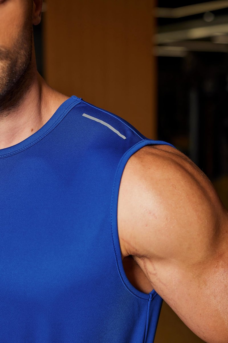 COOFANDY Mens Royal Blue Tank Top Summer Muscle Sleeveless Shirts for Men Casual Breathable Tanks Shirt XX-Large
