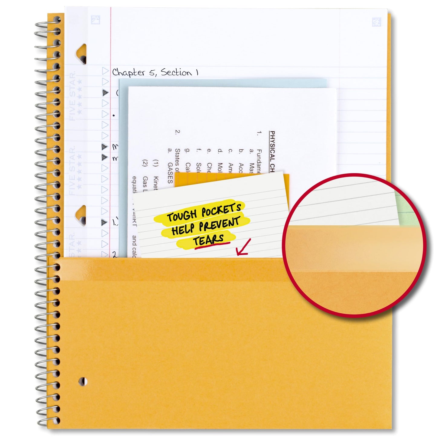Five Star Spiral Notebook + Study App, 100 Sheets, 1 Subject, College Ruled Paper, Fights Ink Bleed, Water Resistant Cover, 820337-ECM, Purple, Pink, White & Green, 8-1/2" x 11", 4 Pack