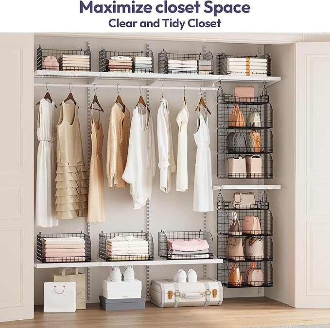 SWTYMIKI Hanging Closet Organizer Storage