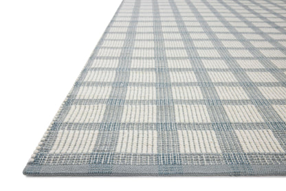 Loloi Magnolia Home by Joanna Gaines Ryder Collection RYD-02 Blue/Ivory 8'-6" x 11'-6" Area Rug