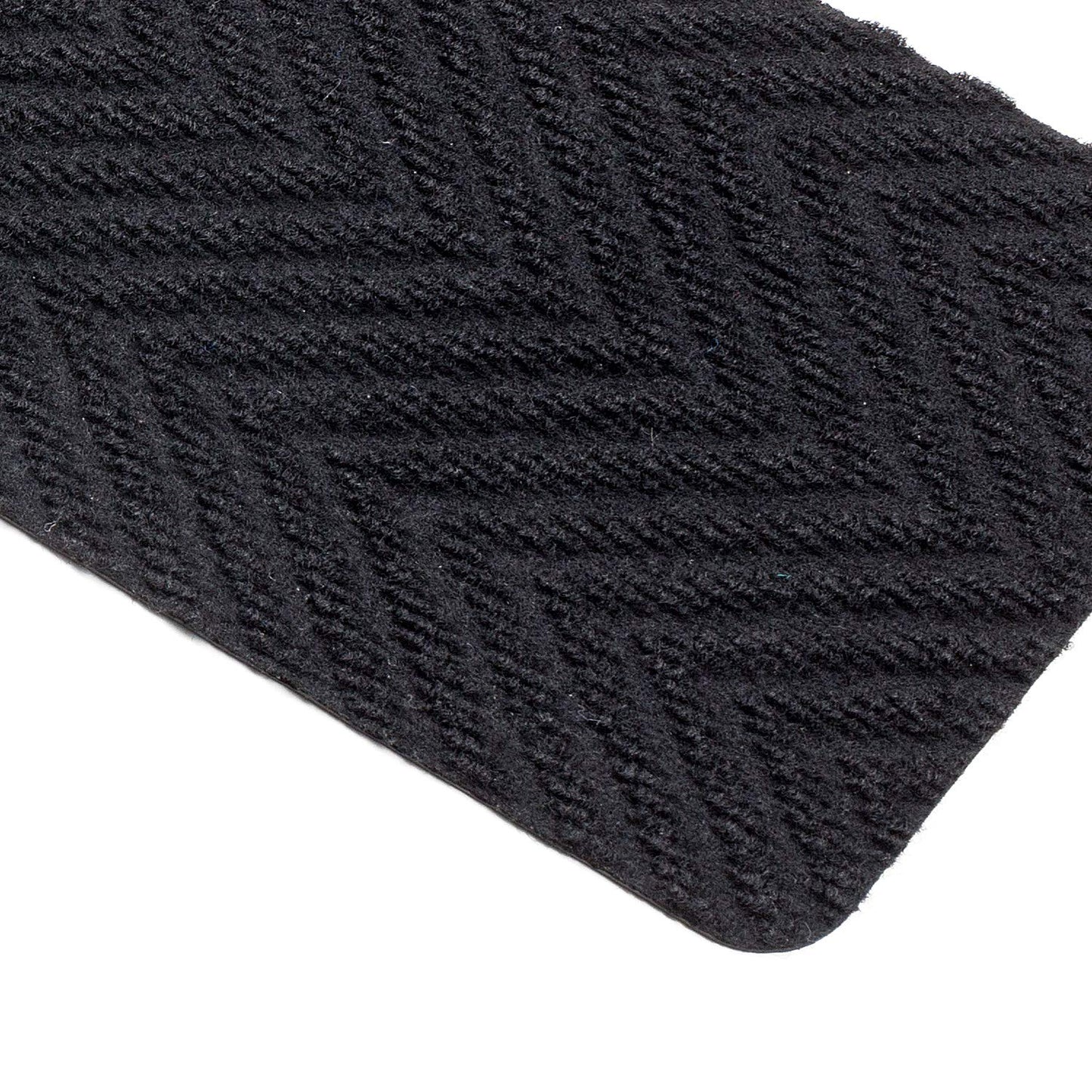 Indoor and Outdoor Carpet Stair Treads - 32" x 8" Non-Slip Stair Treads Carpet for Wooden Steps - Rubber Stair Tread Mats - Stair Rugs Anti Slip for Kids Elders and Dogs – Black Set of 14