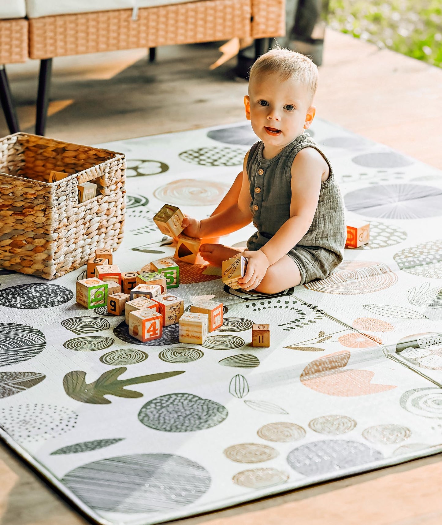 Mloong Baby Play Mat for Floor,59x71x0.4inch Playmat for Baby with Carry Bag, Foldable Play Mat,Kids Foam Play Mat,Waterproof Carlwing Mat for Baby,Large Infant Playmat,Indoor&Outdoor Playing Mat