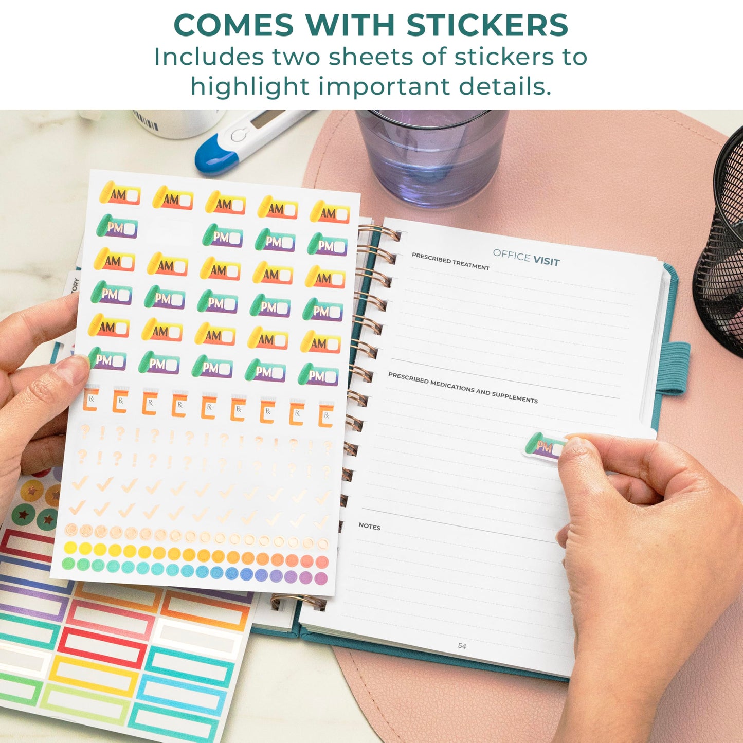 Clever Fox My Child's Health Record Keeper – Child & Baby Medical Records Organizer Log Book – Childcare Journal Notebook & Healthy Tracker for Newborn & Children – Childcare Essentials (Aquamarine)