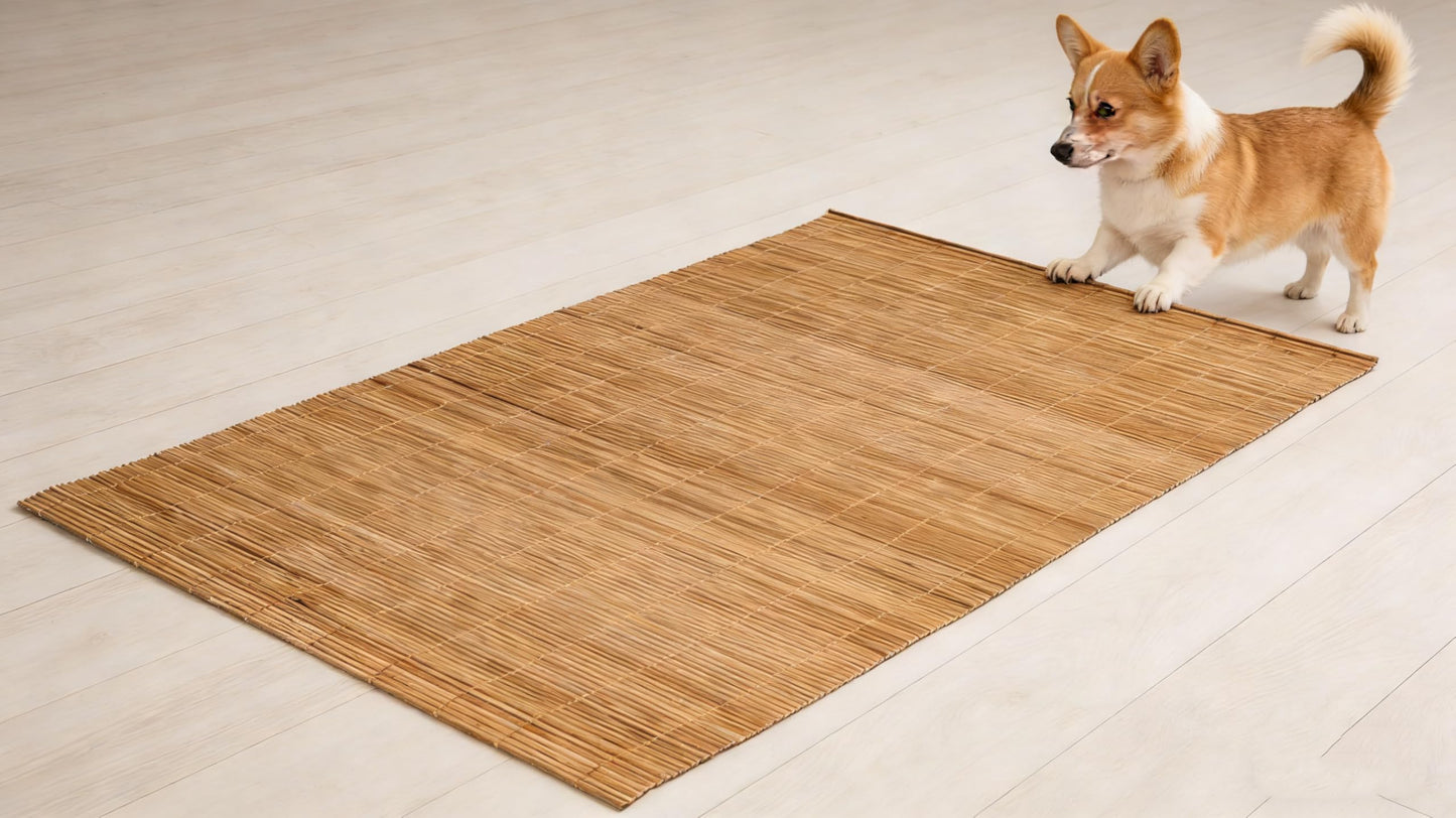 1PCS Placemat Dining Table Placemat Japanese Chinese Kitchen Table mat Bamboo Mat,Heat-Resistant Place Mat Stain Resistant Anti-Skid Washable Bamboo Table Mat