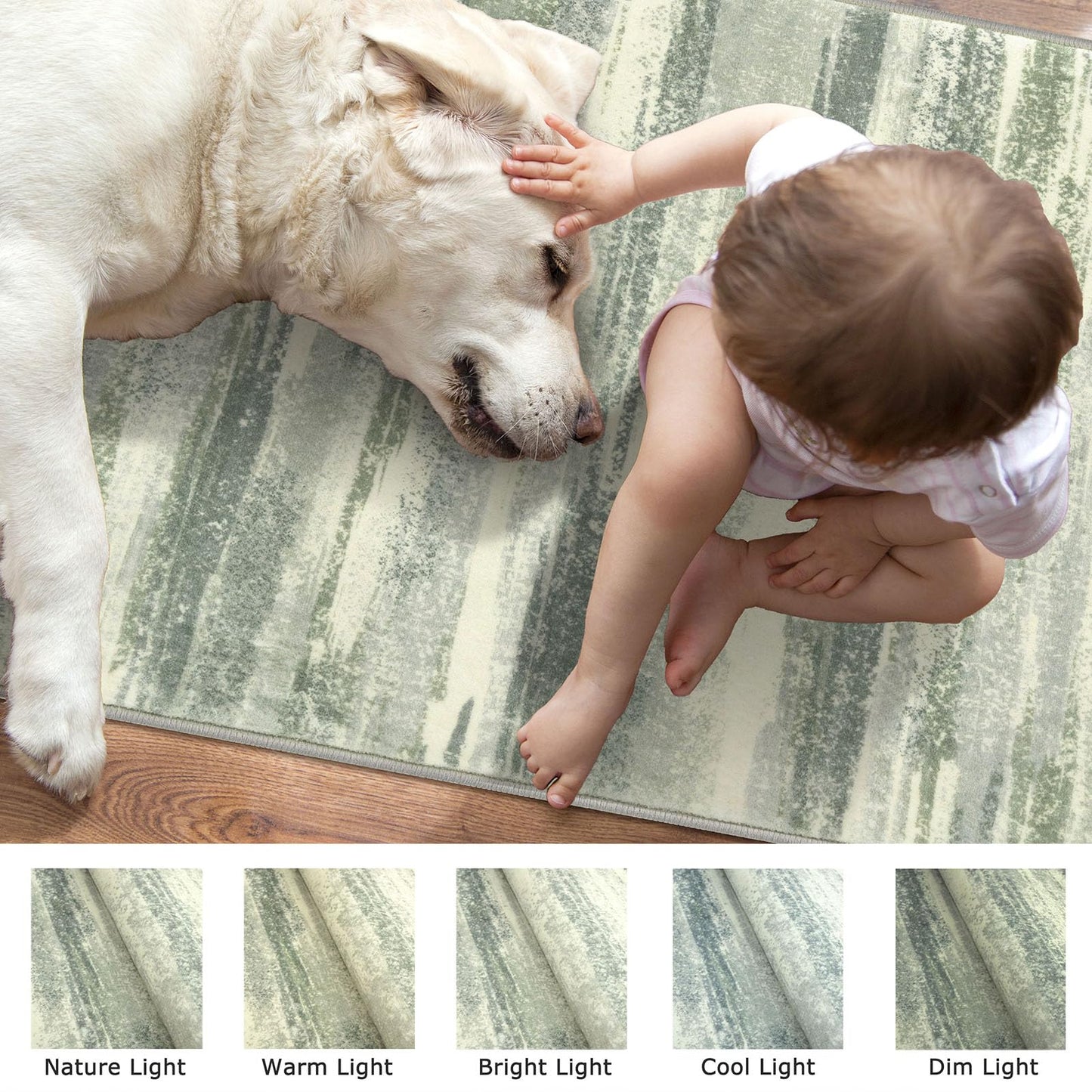 Lansny Modern Abstract Entryway Rug Indoor 2x3 Washable Rug Non-Slip Soft Small Area Rug Sage Green Grey Kitchen Mats Thin Print Faux Wool Floor Carpet Throw Rugs for Entrance Bedroom