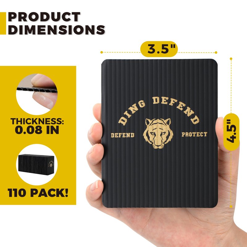 Ding Defend 110 Pack Trading Card Protectors - Hard Plastic Slab - Tiger Design - 3.5 x 4.5 Inches