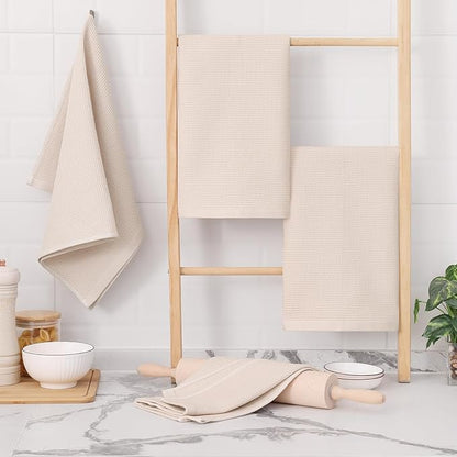 Homaxy 100% Cotton Waffle Weave Kitchen Towels