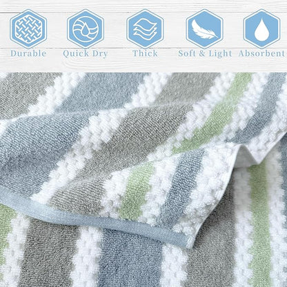 Waffle Hand Towels, Durable Striped Hand Towel