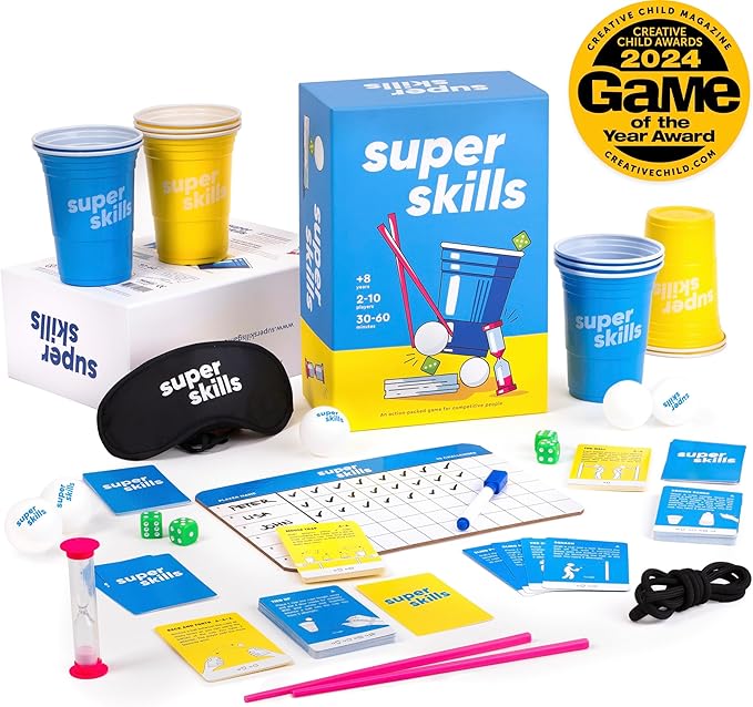 Super Skills - Action Game for Competitive People - Beat Your Friends at 120 Challenges - Fun Easter Group Activity for Family Night or Party with Kids Teen