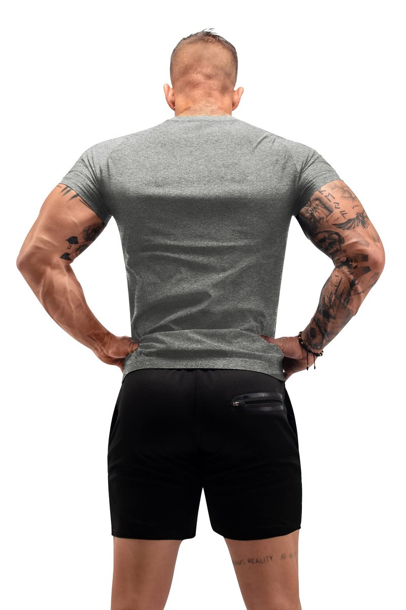FUXERT Sauna Shirt for Men Sweat Sauna Suit for Gym Exercise Compression Shirt Workout Shapewear (GY XXL)