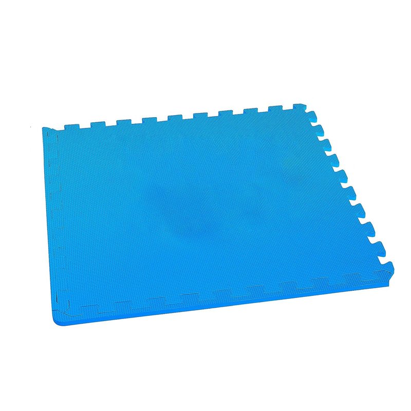 BalanceFrom 1" Extra Thick Puzzle Exercise Mat with EVA Foam Interlocking Tiles for MMA, Exercise, Gymnastics and Home Gym Protective Flooring (Blue)