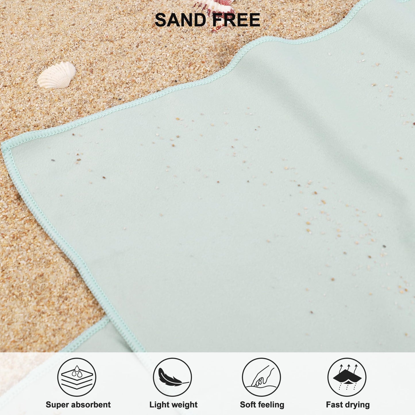 Rainleaf Microfiber Towel Perfect Travel & Gym & Camping Towel. Quick Dry - Super Absorbent - Ultra Compact - Lightweight. Suitable for Trip, Beach, Shower, Backpacking, Pool