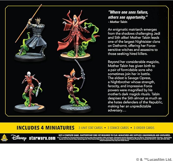 Star Wars Shatterpoint Witches of Dathomir SQUAD PACK - Tabletop Miniatures Game Strategy Game for Kids and Adults Ages 14+ 2 Players 90 Minute Playtime Made by Atomic Mass Games