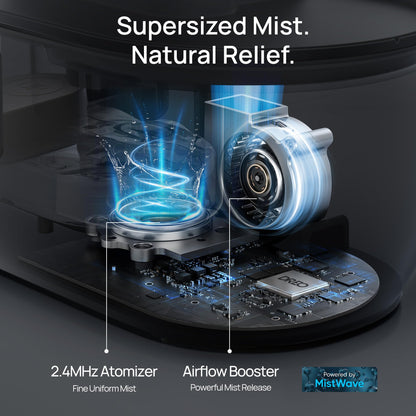 Dreo Humidifiers for Bedroom, 4L Top Fill for Large Room, 36H Runtime, 28 dB Quiet Supersized Cool Mist Air Humidifier for Baby Nursery, Plants, Indoor, Night Light, Easy to Clean & Fill