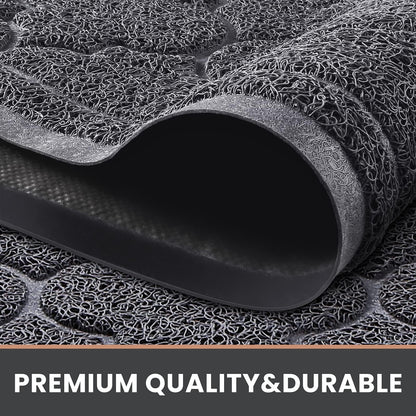 LuxStep Door Mat Large 24x36 Inch Indoor Outdoor Doormat, Non-Slip Low-Profile Design Floor Mat, Durable Trap Dirt and Dust Front Door Welcome Mat for Entryway,Patio,Garage, Grey