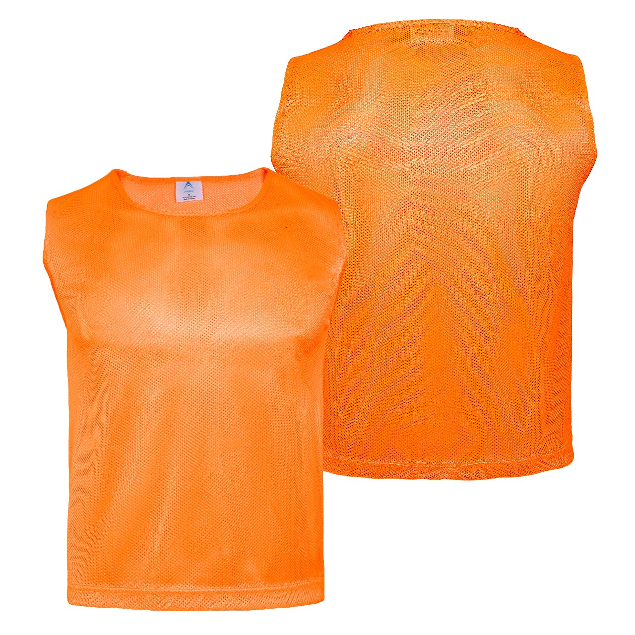 ATHLOVA Kids Scrimmage Vests - Mesh Practice Jerseys for Soccer, 18 Red & 18 Blue