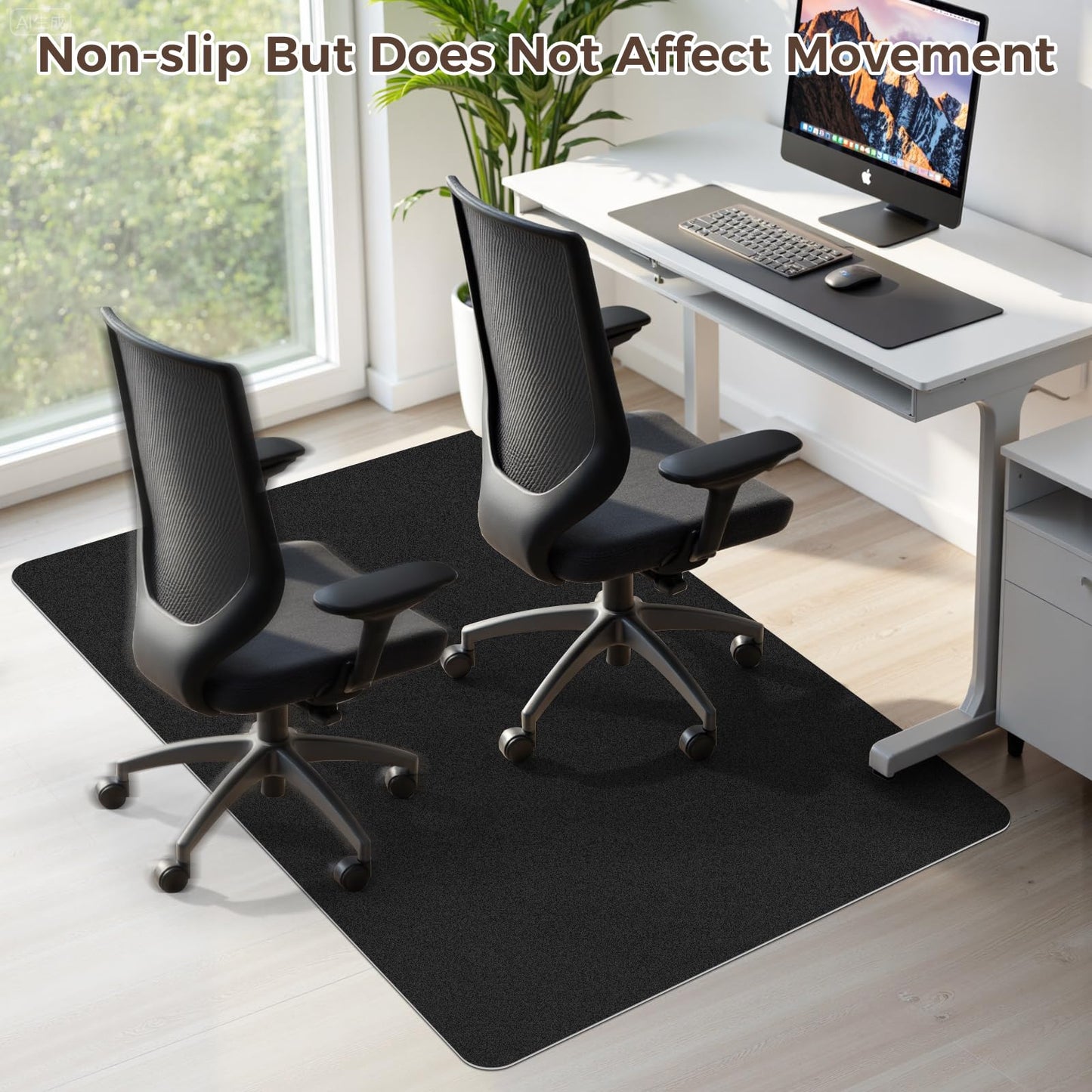 Office Chair Mat,Hardwood Floor Chair Mat Suitable for Hardwood and Tile Floors,Large Non-Slip Floor Protection Mat,Does Not Pill,Black(36"x48")
