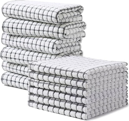 Homaxy Kitchen Towels and Dishcloths Set, 16 x 25 and 12 x 12 Inches, Super