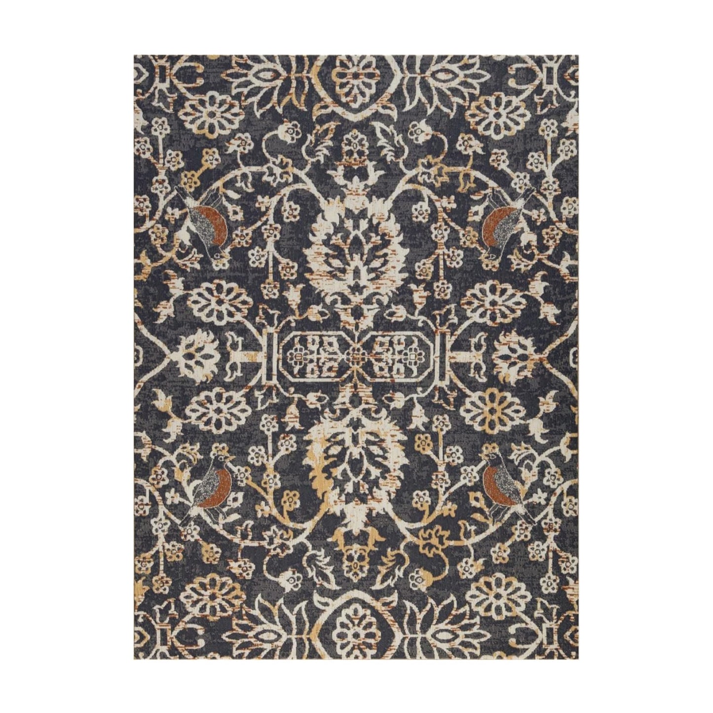 Anji Mountain Rug'd Office Chair Mat for Carpet & Hardwood Floor - Jacquard Woven, Anti-Slip Backing, Low Pile, Floor Protector Desk Chair Mat, Office Rugs for Rolling Chairs (Robin - 40" x 54")