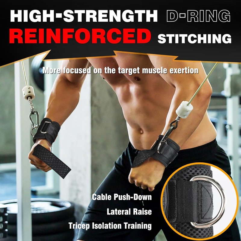 VAIIO Adjustable Weight Lifting Straps - Non-Slip D Ring Design for Deadlifts & Powerlifting | 7mm Neoprene Padded Wrist Support