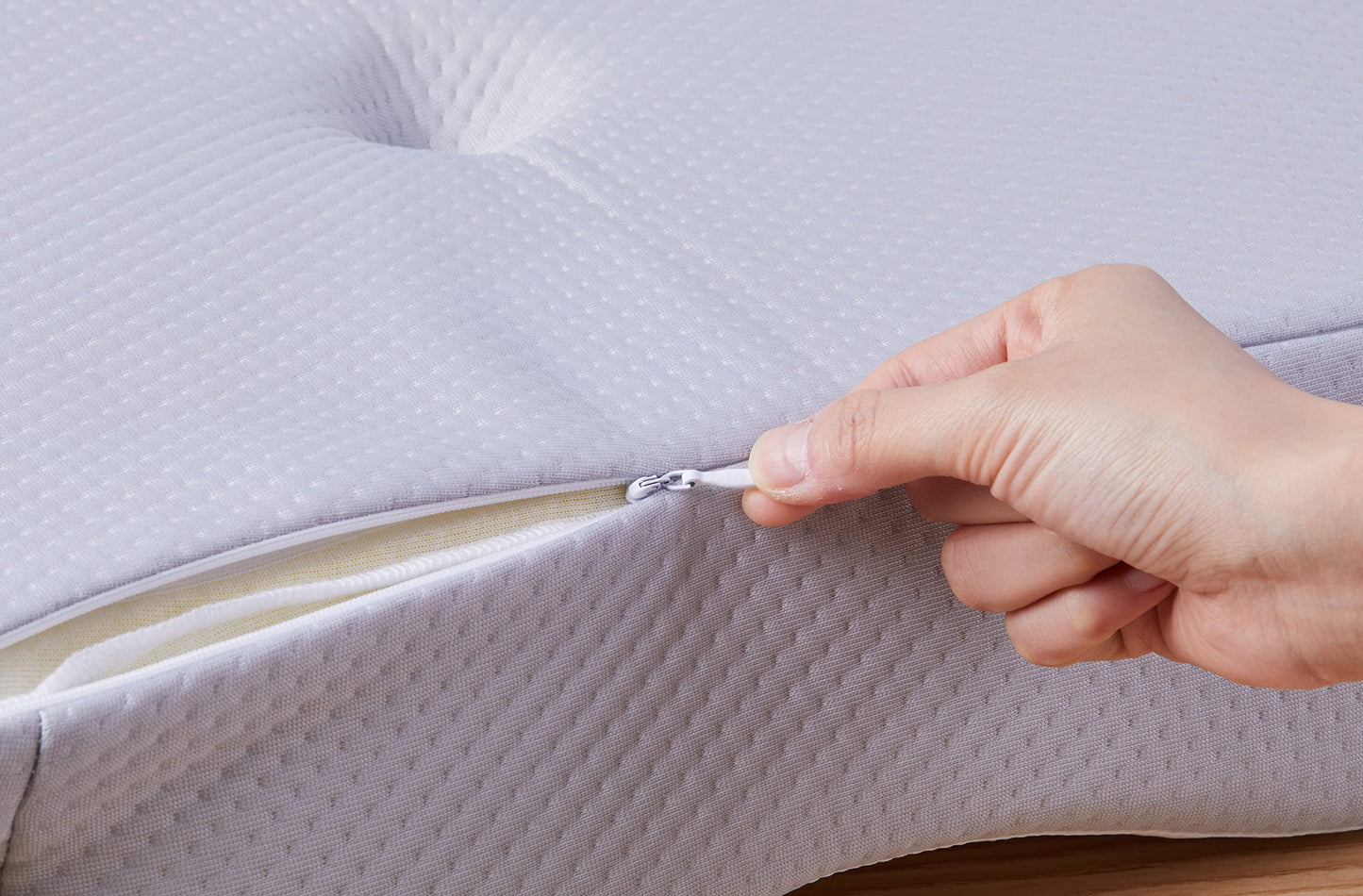 DONAMA Cervical Pillow for Neck and Shoulder,Contour Memory Foam Pillow,Ergonomic Neck Support Pillow for Side Back Stomach Sleepers with Pillowcase
