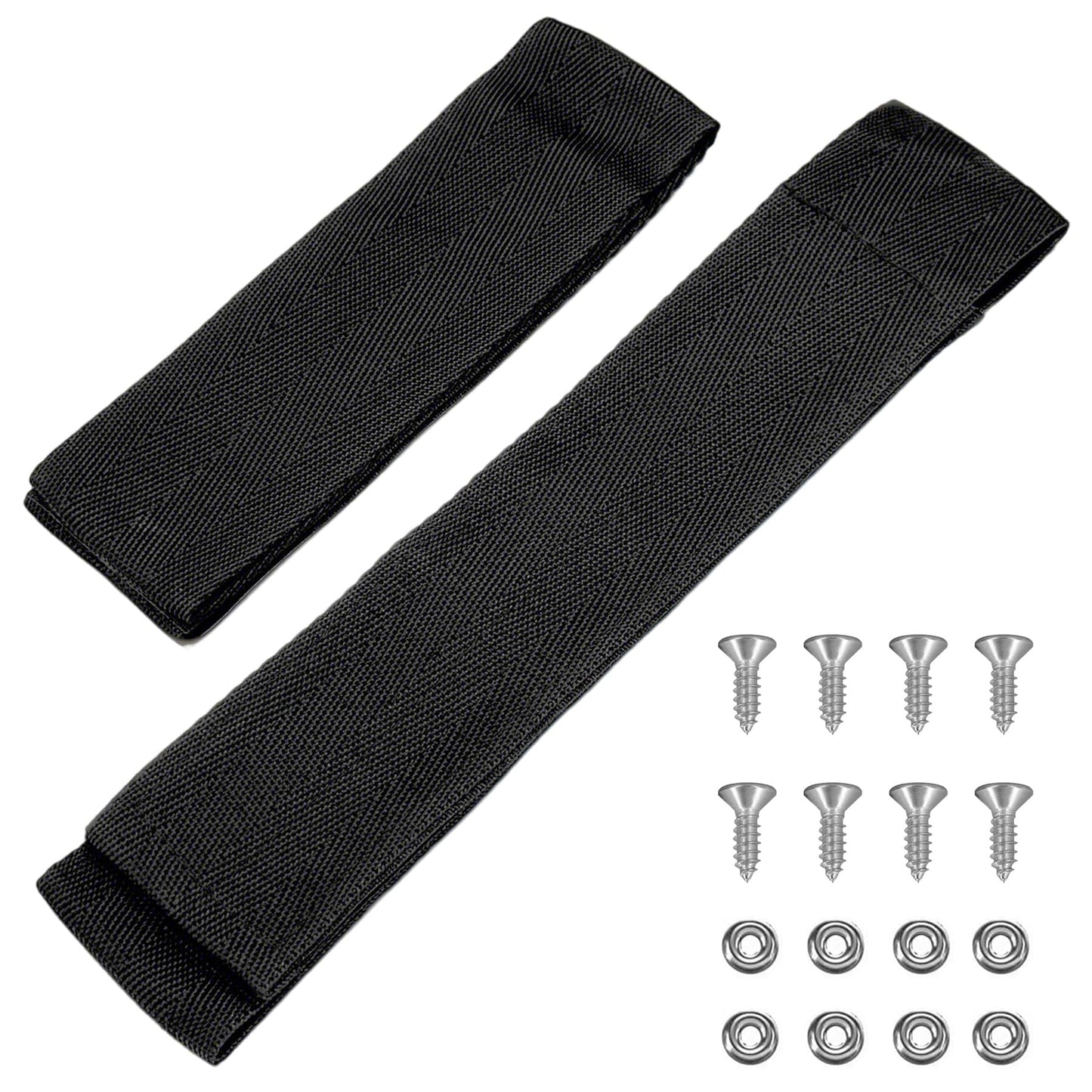 Luojiedejinbiao 12760-7 Fishing Rod Straps for Boat Deck 10 in and 6.5 in Rod Strap with Screws Universal Fit Storage Rack