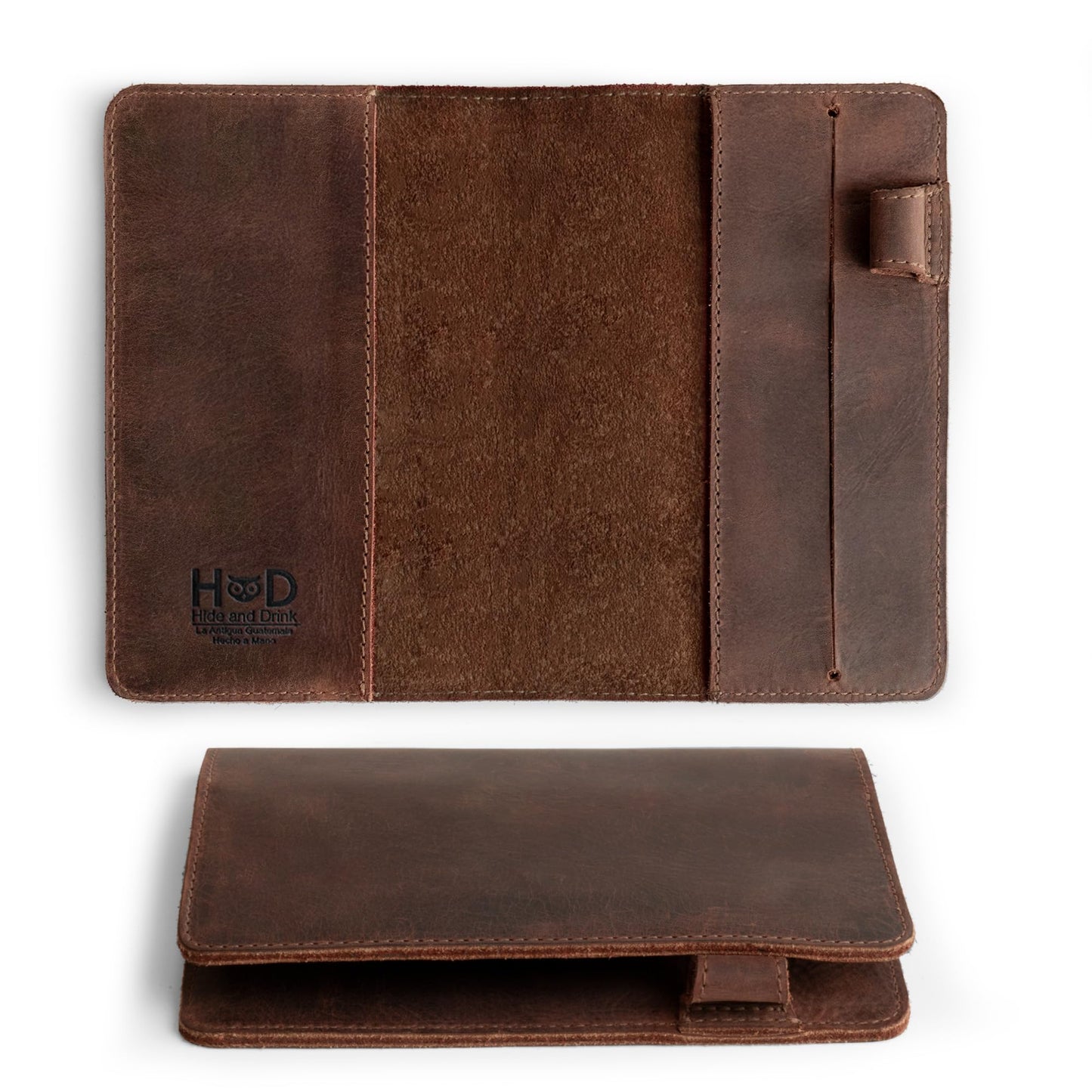 Leather A6 Notebook Cover for Leuchtturm 3.6 x 5.9 in, Refillable Mini Planner Case, Travel Journal Covers for Men, Also for Moleskine & Hobonichi, Travelers Pocket Portfolio Binder, Small Book Holder