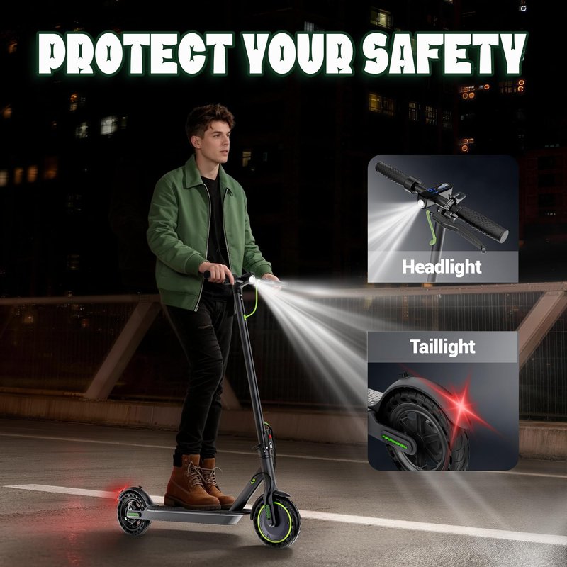 VOLPAM Electric Scooter with 8.5"/10" Solid Tire, 350W/500W Powerful Motor & 19/22 MPH Top Speed, 16-28 Miles Long Range, Folding E Scooter Choice