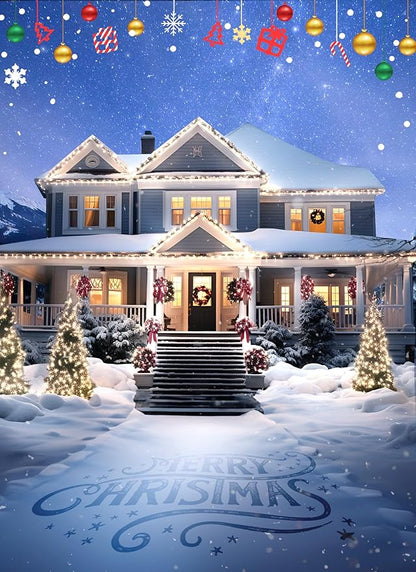 C7 Pure White LED Christmas Lights, 25Ft Vintage String Lights with 25+1 Plastic Bulbs, E12 Candelabra Base, Outdoor Retro Style Hanging Lights for Xmas Patio Fence Roofline Holiday Decorations